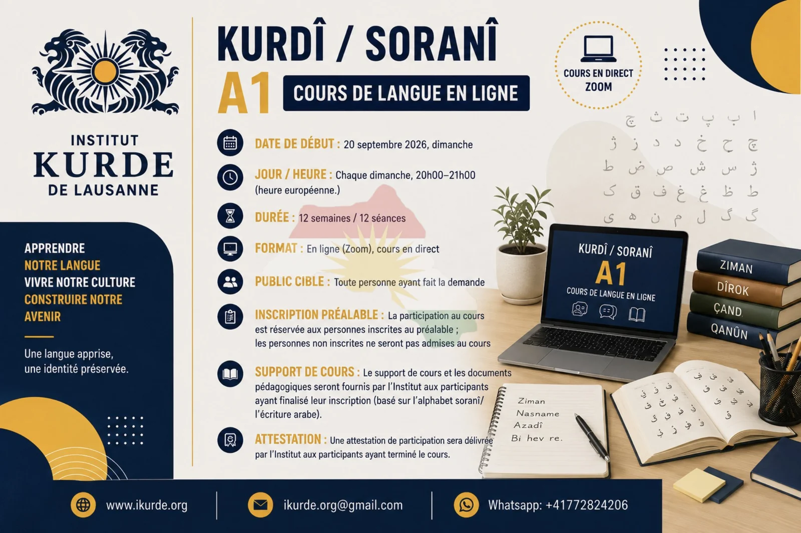 Start of the Kurdish / Soranî (A1) Course